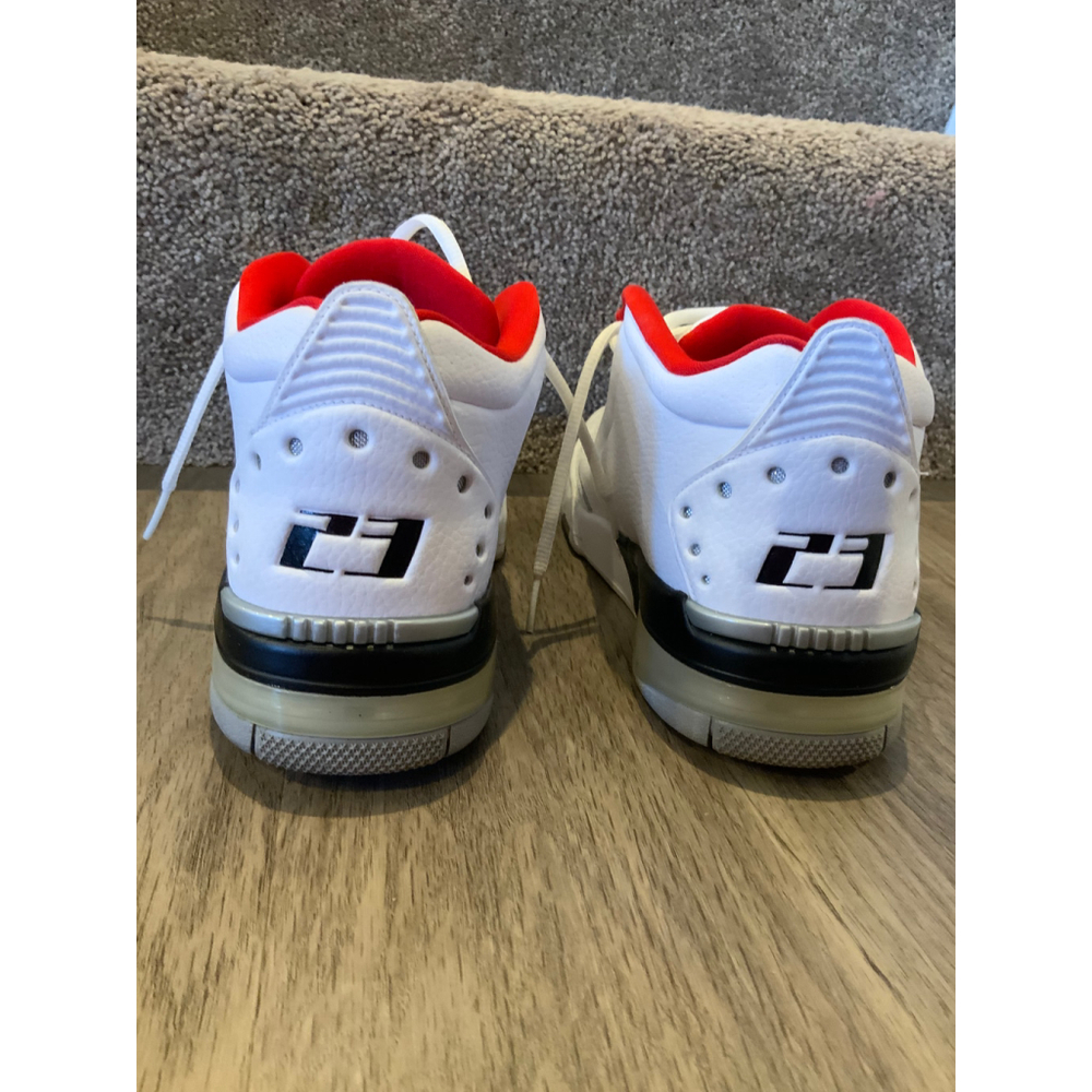 Men's Air Jordan Big Fund Sneakers Size 8.5 White/Red/Black Classic Retro Urban - Picture 8 of 11